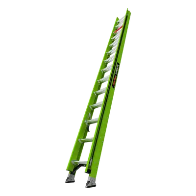 Escalera de Extensión / Aluminio + Fibra de Vidrio / 8.5 m (27.9 ft) / Capacidad 136 kg / Peso 24.31 kg / Escalones Antifatiga / Sistema de Polea Reducido