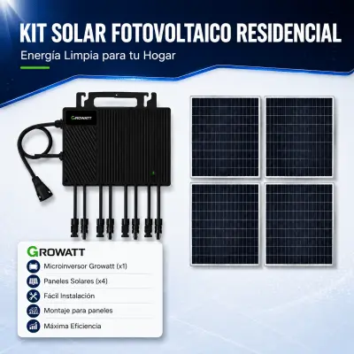 Kit Solar Interconexión / 2.5 kW / 220 Vca / Microinversores / 4 MPPT / IP67 - Imagen 2