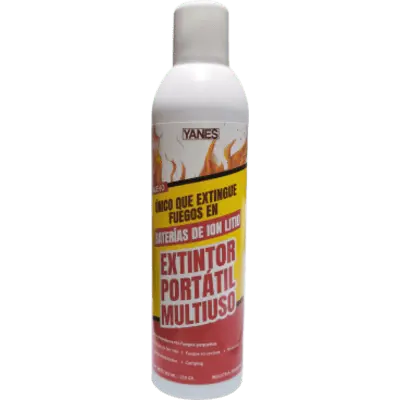 Extintor Aerosol Portátil / 250 ml / Descarga 35 s / Alcance 2 m (6.6 ft) / Clases A, K y Li / Sin Flúor ni PFAS - Imagen 3