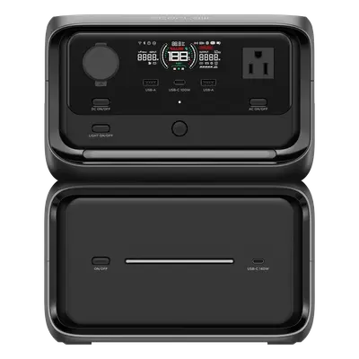 Estación de Energía Portátil / 858 Wh / Salida AC Dual 300 W (550 W Pico) / USB-C PD 100 W / Carga Solar 110 W / Wi-Fi y Bluetooth / Batería LFP - Imagen 2