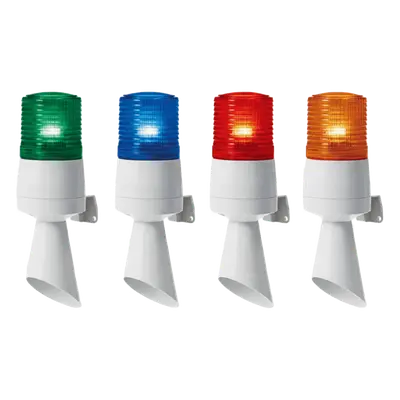 Luz LED de Advertencia / Patrones Fijo y Destellante / Buzzer 95 dB / 110 VCA / Diámetro 60 mm / Azul - Imagen 2