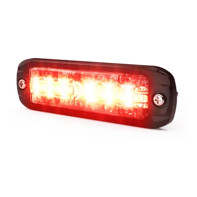 Luz LED Direccional / 12 LED / Rojo/Azul / Perfil Ultradelgado / Sincronización Múltiple / 12-24 VDC / Visibilidad 360° - Imagen 2