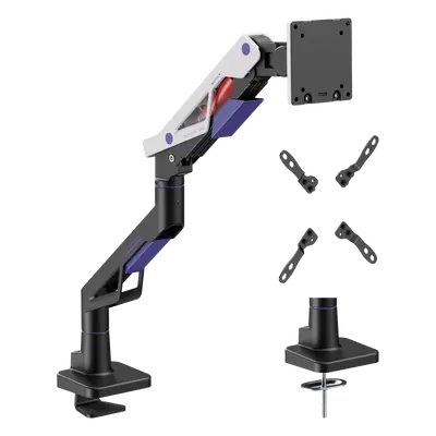 Brazo para Monitor / 24 a 57 Pulgadas / Carga 30 kg / VESA 75x75 a 200x200 / Inclinación +70° a -45° / Giro ±90° - Imagen 2