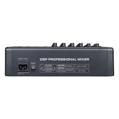 Consola de Mezcla Analógica / 8 Canales / 6 Entradas Mic/Línea / 12 Salidas / DSP 14 Efectos / Bluetooth / USB Media / Rack - Imagen 2