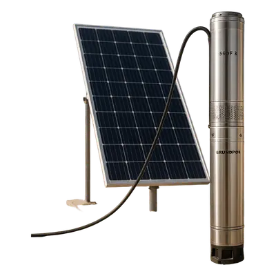 Kit de Bombeo Solar / Bomba Sumergible / 5 Módulos Fotovoltaicos / Inclinación 20° / 6 Horas Operación Diaria - Imagen 2