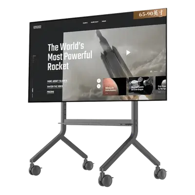 Soporte Móvil para Pantalla / 65" a 90" / Carga 90.9 kg (200 lbs) / VESA 200x200 a 800x500 / Altura Ajustable 1110-1560 mm (43.7"-61.4") / Ruedas 360° - Imagen 2