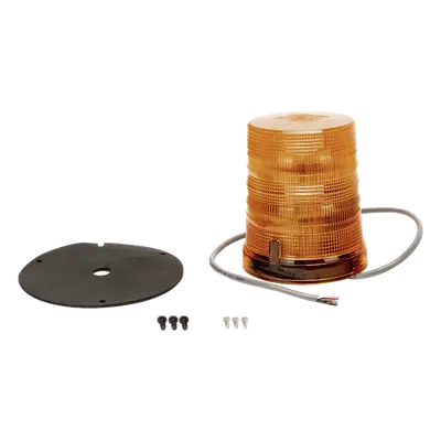 Estrobo LED / Ámbar / Montaje Permanente / 12-24 VCC / 360° Visibilidad / 16.8 x 14 cm / Doble Flasheo - Imagen 3