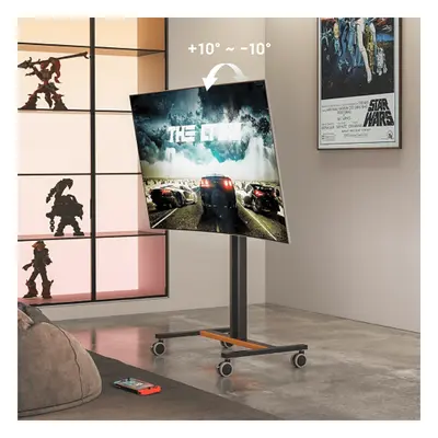 Soporte Móvil para TV / Hasta 55 Pulgadas / Carga 35 kg (77 lbs) / VESA 200x200 a 600x400 / Ruedas con Frenos / Altura Ajustable 4 Posiciones - Imagen 3