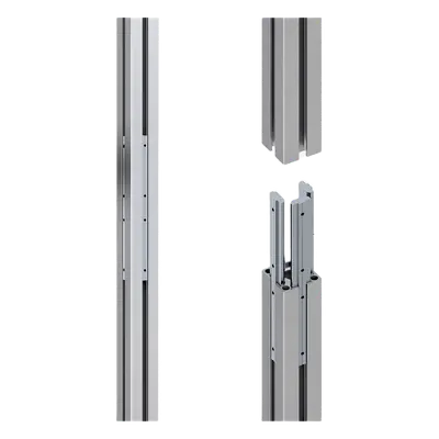 Riel de Aluminio / Longitud 1670 mm (65.7 ft) / Perfil 40 x 40 mm / Diseño Modular / 4 Direcciones de Montaje / Tapas Incluidas - Imagen 3