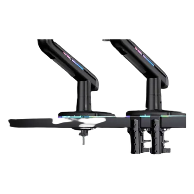 Soporte Mecánico para Monitor / 32" a 60" / Carga 2-20 kg (4.4-44 lbs) / VESA 75x75 y 100x100 mm / Iluminación RGB / Resorte de Alta Precisión / Rotación 360° - Imagen 3