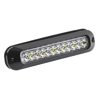 Luz Auxiliar LED / 12 LEDs Ultra Brillantes / Rojo/Blanco / 70 Patrones de Destello / 12-24 VCC / SAE J595 Clase I / 157 mm (6.2 in) x 20 mm (0.8 in) x 35 mm (1.4 in) - Imagen 3
