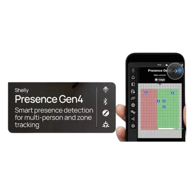 Sensor de Presencia Inteligente / Detección Real sin Movimiento / Multiprotocolo Wi-Fi, Zigbee, Bluetooth, Matter / Cobertura 8 x 8 m (26.2 x 26.2 ft) / 6 Personas / 10 Zonas - Imagen 4