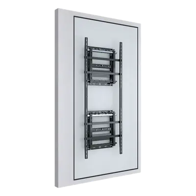 Soporte Modular para Pantallas / Altura Ajustable 200 a 1600 mm (7.9 a 63.0 in) / Ancho 600 mm (23.6 in) / Profundidad Ajustable 134 a 300 mm (5.3 a 11.8 in) / Montaje Horizontal y Vertical / Acero 10.2 mm - Imagen 4