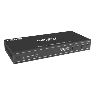 Controlador de Videowall / 1x4 HDMI / 4K@60Hz / 18 Gbps / 8 Modos de Visualización / Audio Óptico y Analógico / USB-C / RS-232 e IR - Imagen 2