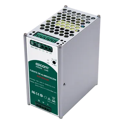 Fuente de Alimentación Industrial / Riel DIN / 48 VCC / 5 A / 240 W / Eficiencia ≥ 90% / -20 a 70 °C / Cargador de Batería Integrado - Imagen 3