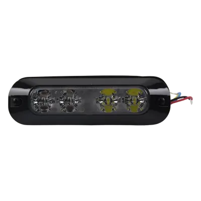 Luz Auxiliar LED / 4 LEDs Bicolor Rojo/Claro / 22 Patrones de Destello / 12-24 VCC / Instalación Interior y Exterior / IP Resistente - Imagen 3