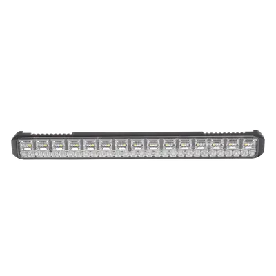 Luz Auxiliar LED / 45 LEDs Tricolor Rojo/Azul/Blanco / 12-24 VDC / Lente Transparente / SAE / 11.42" / Halo Rojo Multifuncional - Imagen 3