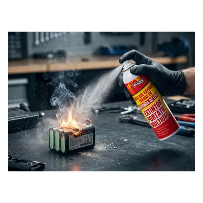 Extintor Aerosol Portátil / 250 ml / Descarga 35 s / Alcance 2 m (6.6 ft) / Clases A, K y Li / Sin Flúor ni PFAS - Imagen 7