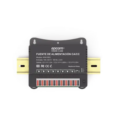 Fuente de Poder / 8 Canales / 12/13.5/15 Vcc Ajustables / 8 A / 96 W / Montaje en Pared - Imagen 4