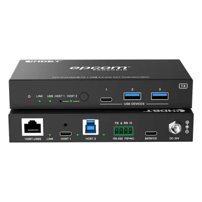 Extensor USB 3.2 Gen 1 / 100 m (328 ft) / CAT6a / 5 Gbps / 4x USB-A + 1x USB-C / PoC 24V Bidireccional / RS-232 / GPIO / API - Imagen 4