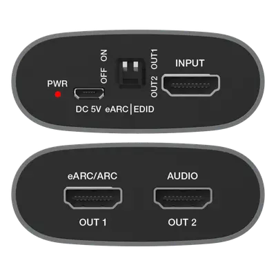 Extractor de Audio eARC HDMI / 18 Gbps / 4K HDR / Salidas Óptica y Coaxial Simultáneas / Audio HD 7.1 / Dolby Atmos y DTS:X / Diseño Compacto - Imagen 4