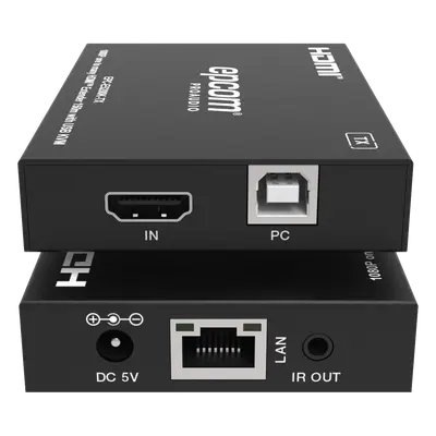 Extensor HDMI con KVM / 1080p@60Hz / H.265 / 150 m (492.1 ft) sobre Cat5e/6 / HDCP 1.4 / USB KVM / IR 20 Hz-60 kHz / Compatible Switch 1G - Imagen 4