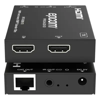 Extensor HDMI sobre IP / Full HD 1080p@60Hz / Alcance 150 m (492.1 ft) por CAT6 / Codificador y Decodificador / Red Gigabit / Control IR - Imagen 4