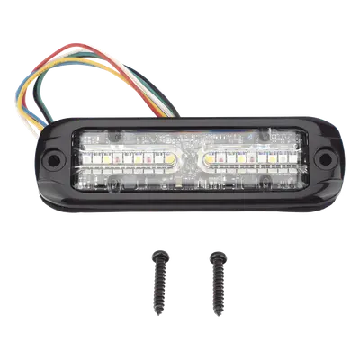Luz LED de Advertencia Exterior / 18 LEDs Tricolor / Perfil Ultra Delgado / 12-24 VDC / Óptica 360° - Imagen 8