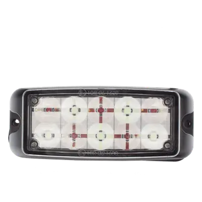 Luz de Advertencia LED / 10 LED / Rojo/Azul / 5x2 Pulgadas / 12-24 VDC / Montaje Superficial / IP Resistente al Agua / SAE Clase I - Imagen 7